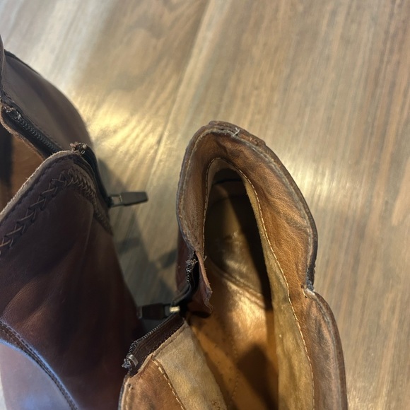 Womens Dansko Scout Brown Leather Ankle Zip Bootie Boots Size 40 Workwear Boho - Picture 4 of 16